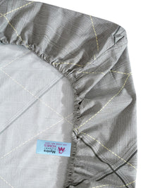 Myntra Elegant Homes Grey & Black Printed 300 TC Fitted King Bedsheet Set 2.5m x 2.25m