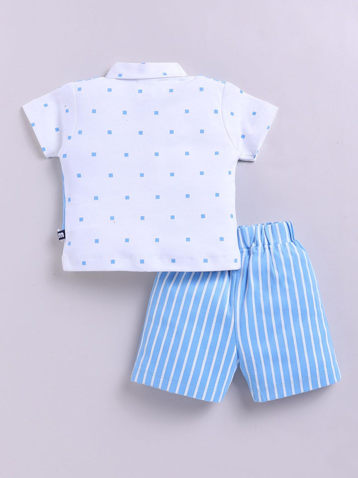 Moms Love Infant Boys Striped Pure Cotton Clothing Set