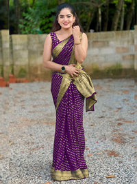 KALINI Woven Design Zari Saree With Unstiched Blouse Piece