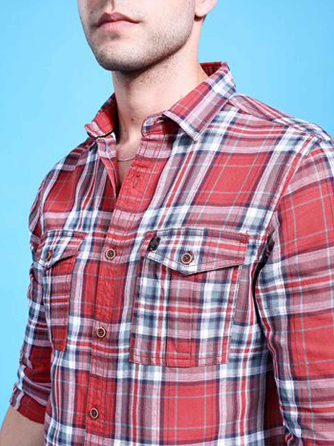 The Indian Garage Co Men Checked Casual Shirt