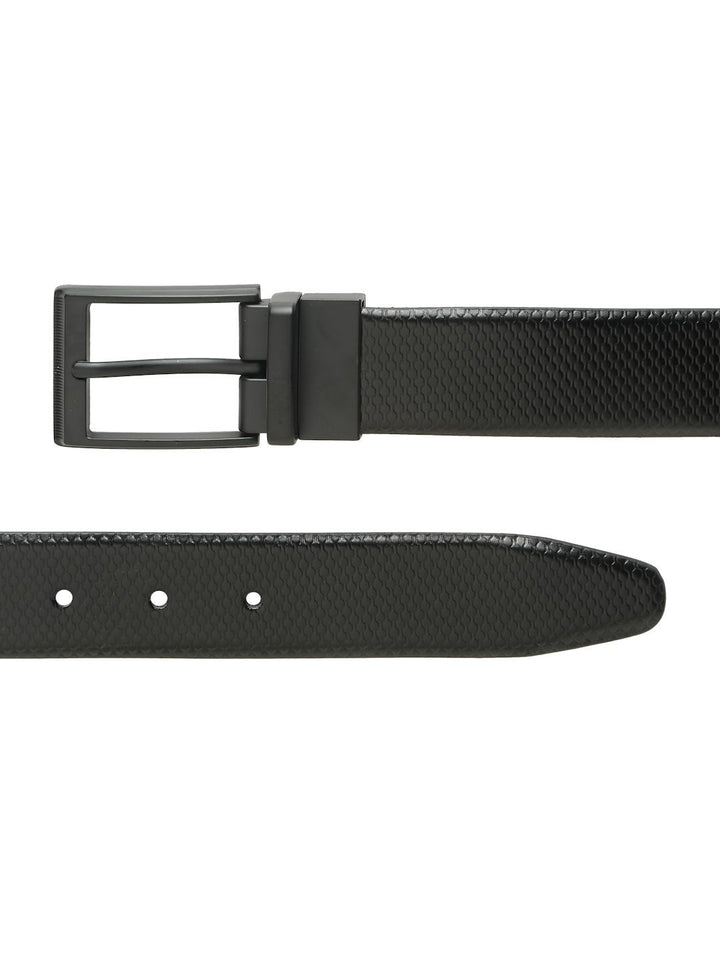 Teakwood Leathers Men Textured Leather Reversible Formal Belt
