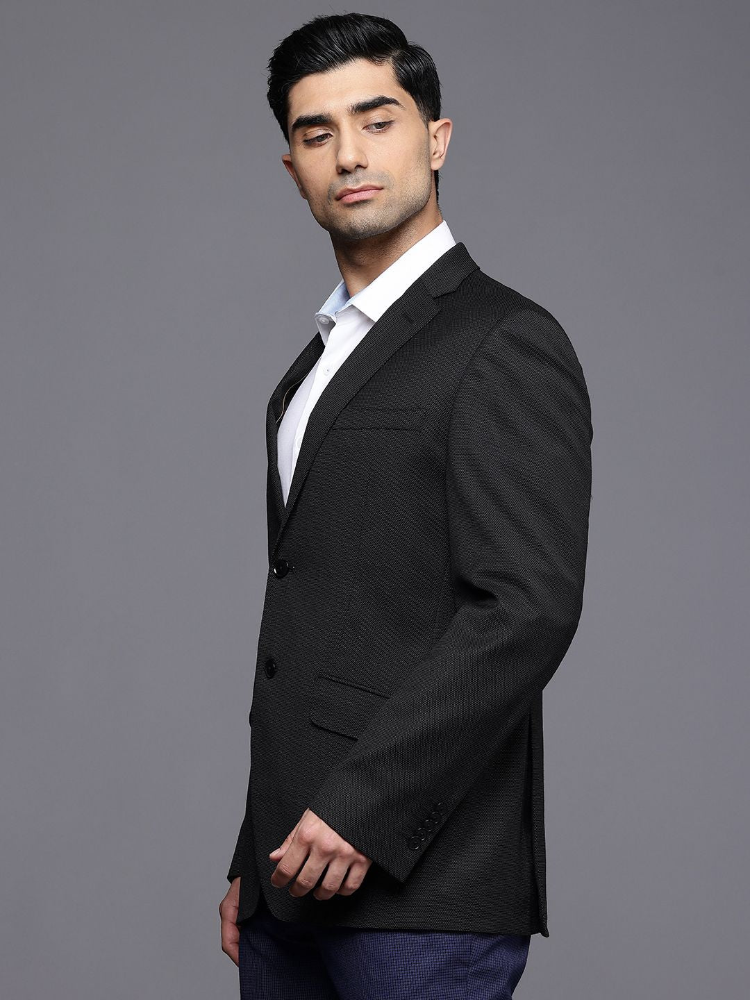 Raymond Self Design Contemporary Fit Formal Blazer