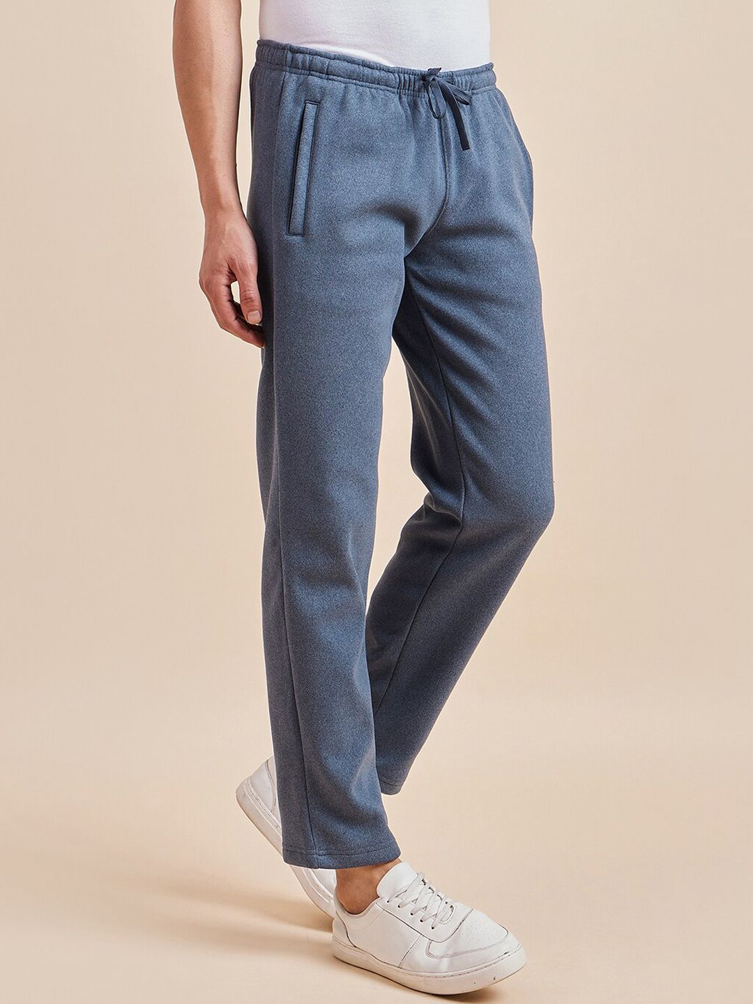 Sweet Dreams Men Mid-Rise Velvet Track Pants