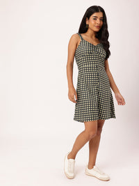 DressBerry Cute Whimsy Touch Printed Smocked A-line Dress