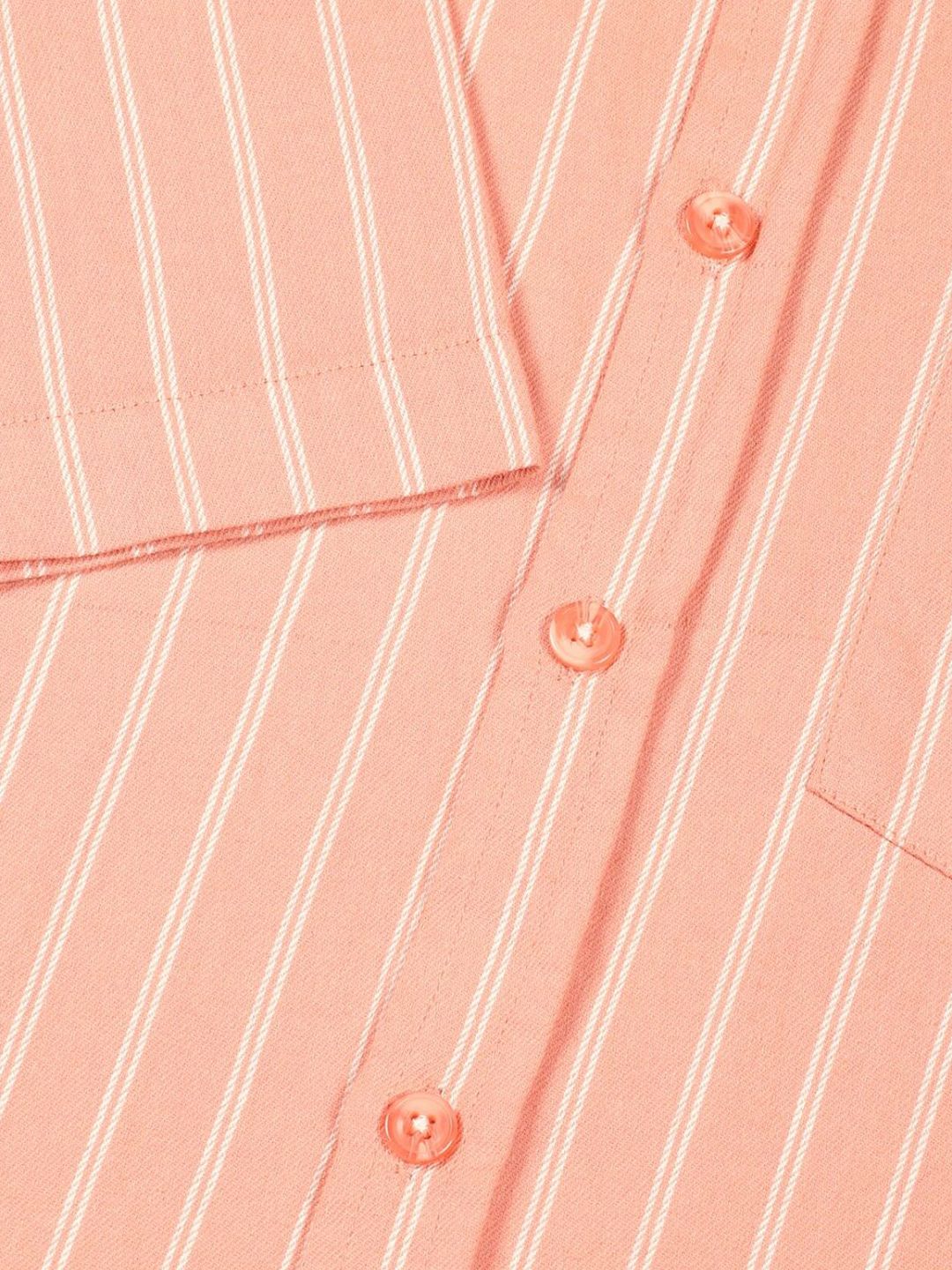 Thomas Scott Men Classic Slim Fit Spread Collar Vertical Striped Cotton Casual Shirt
