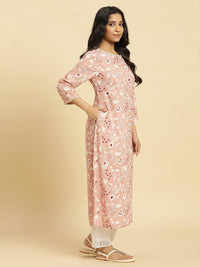 W Floral Printed Straight Kurta