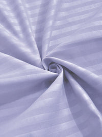 Myntra Elegant Homes Lavender & White Striped 300 TC King Bedsheet dengan 2 Sarung Bantal