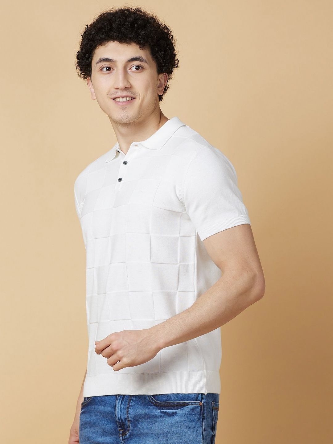 Being Human Men Checked Polo Collar Pockets T-shirt