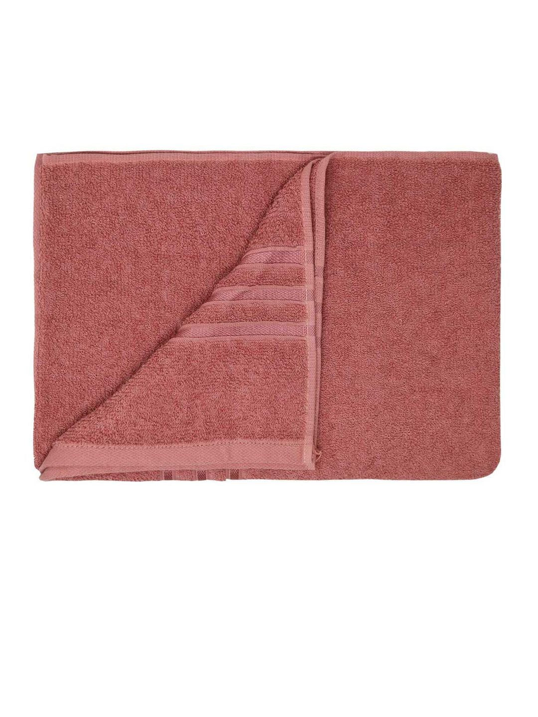 MYTRIDENT Red 400 GSM Pure-Cotton Bath Towel