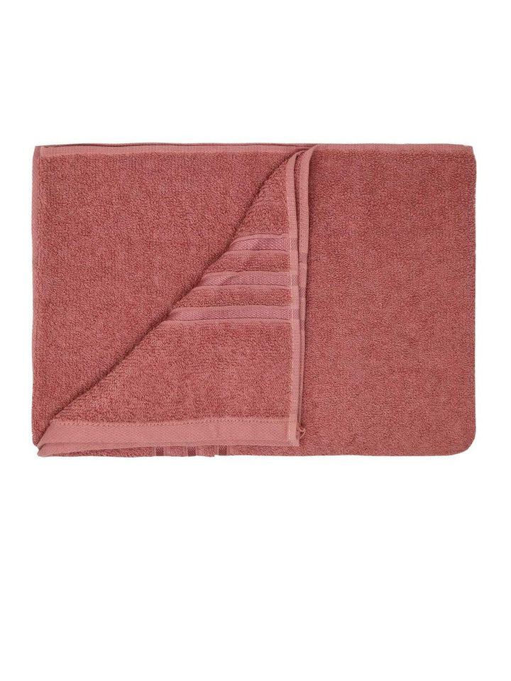 MYTRIDENT Red 400 GSM Pure-Cotton Bath Towel