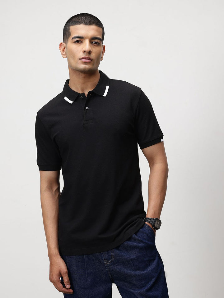 ether Contrast Collar Classic Fit Organic Cotton T-shirt