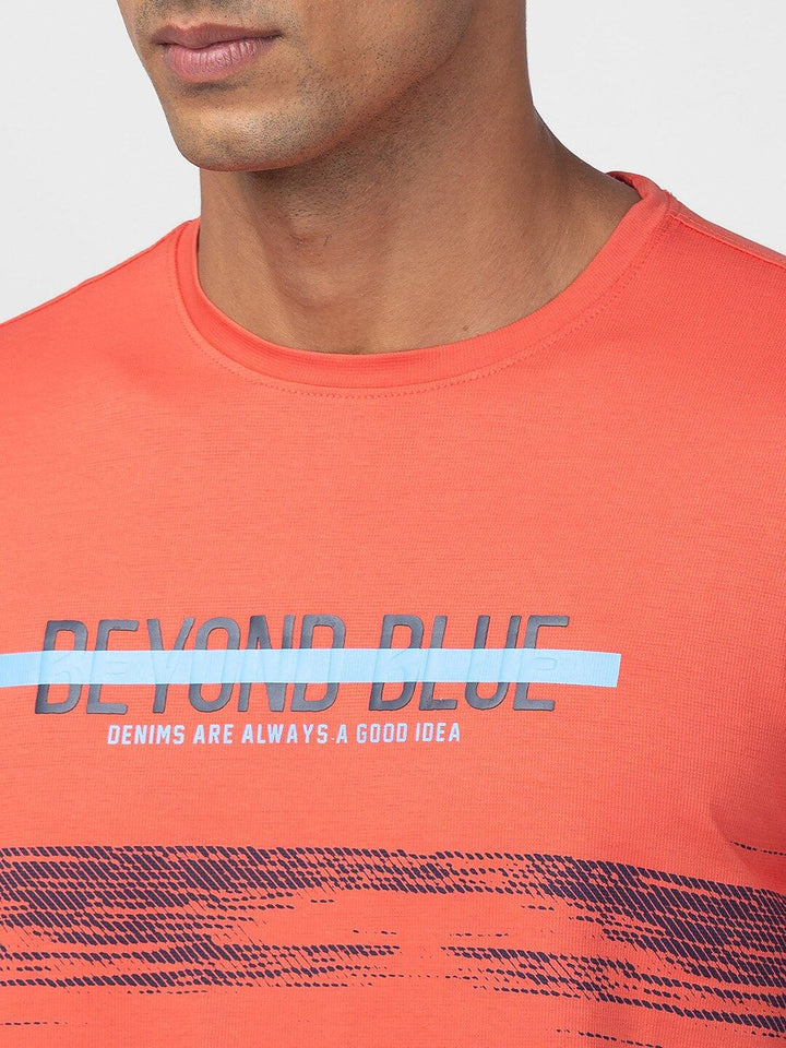 SPYKAR Men Graphic Printed Slim Fit T-shirt