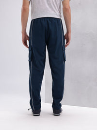 HRX by Hrithik Roshan Men Lifestyle Contrast Piping Detail Cargo-Style Track pants