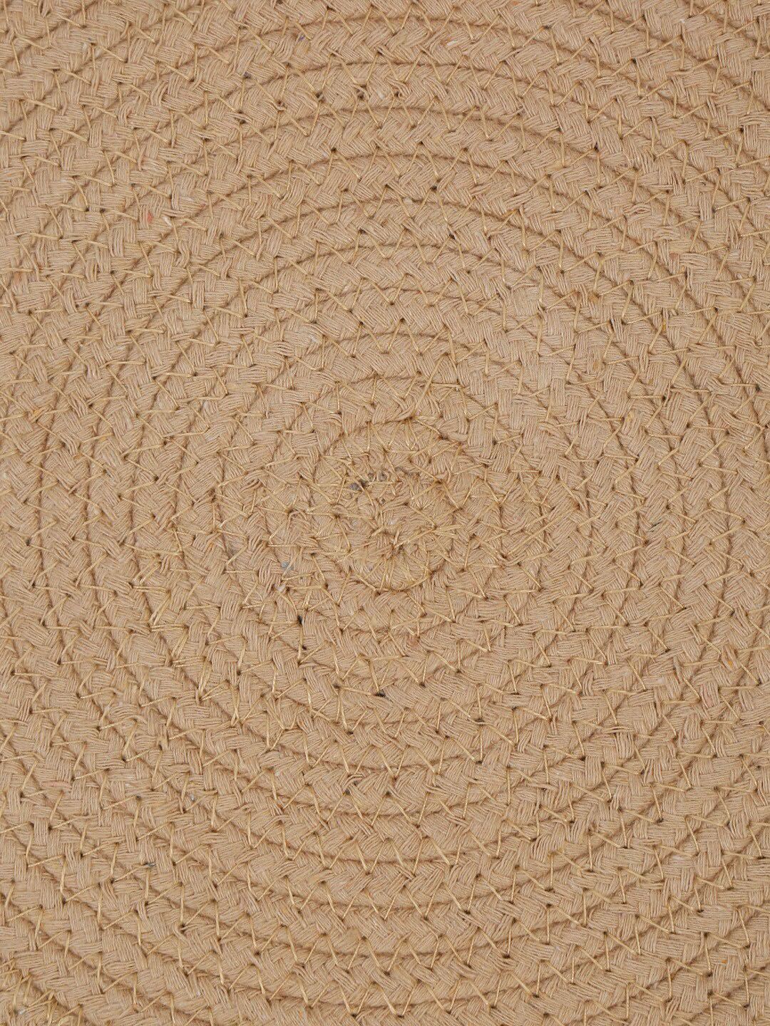 HOSTA HOMES Beige & Pink Self Design Pure Cotton Table Placemat