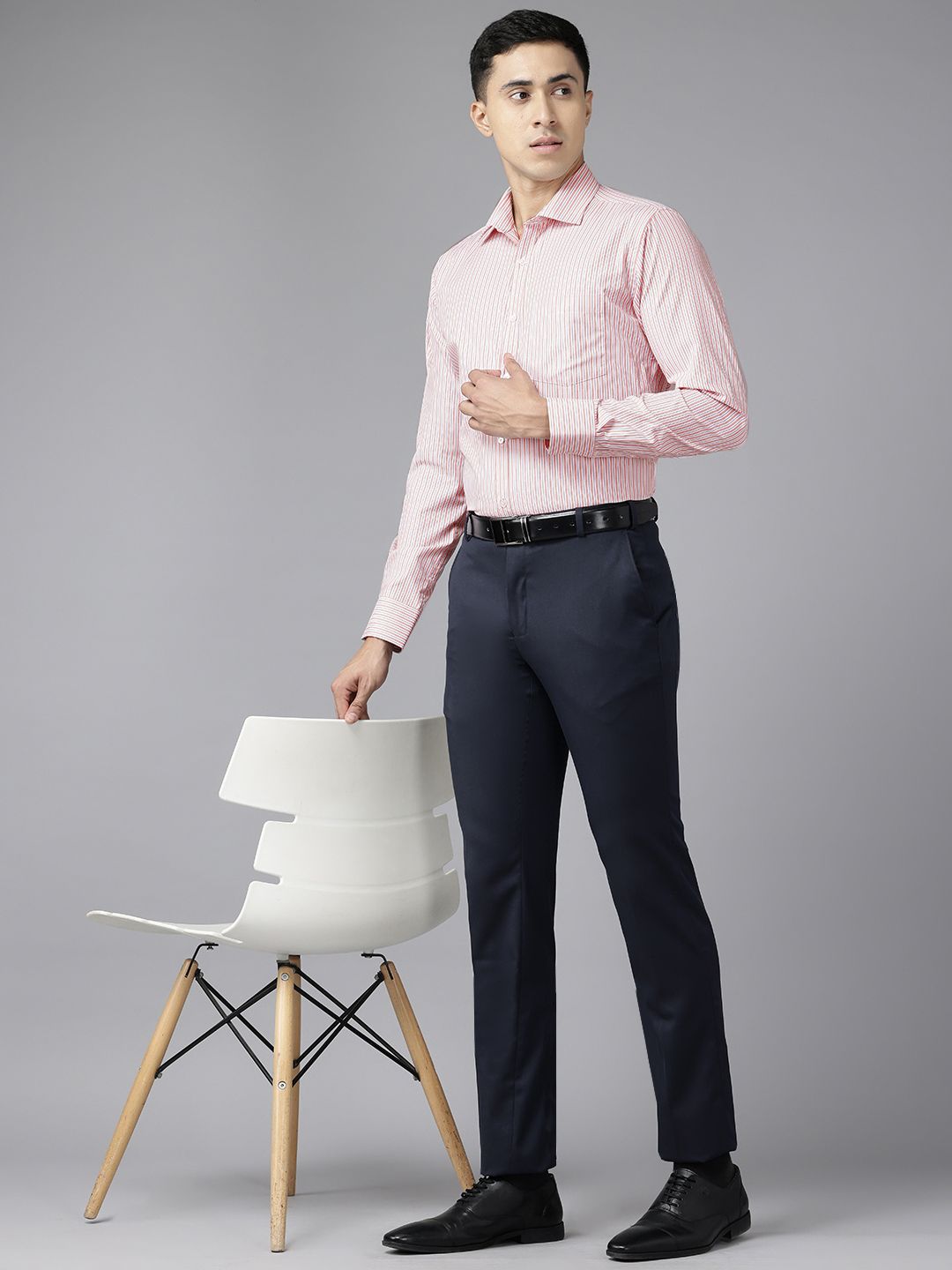 Park Avenue Slim Fit Striped Formal Shirt