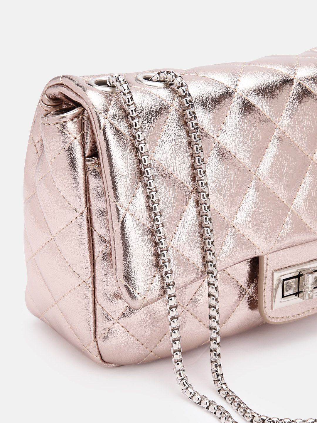 Lino Perros Women Quilted Textured Structured Sling Bag