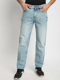 Bene Kleed Men Relaxed Fit Clean Look Heavy Fade Whiskers Pure Cotton Jeans
