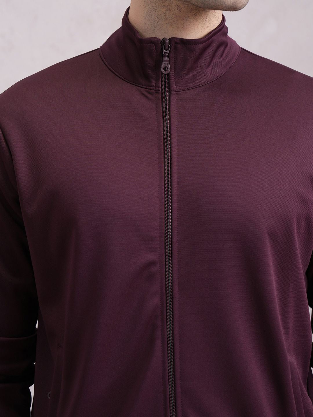 HIGHLANDER Burgundy Mock Collar Sweatshirt & Track Pants