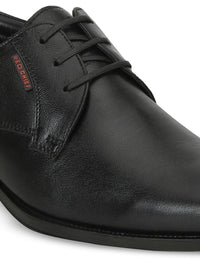 Red Chief Men Black Solid Leather Formal Derbys