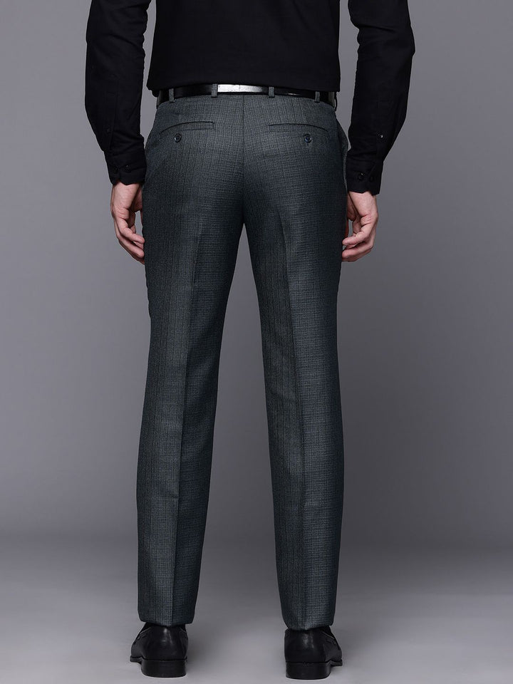 Raymond Men Textured Slim Fit Formal Trousers