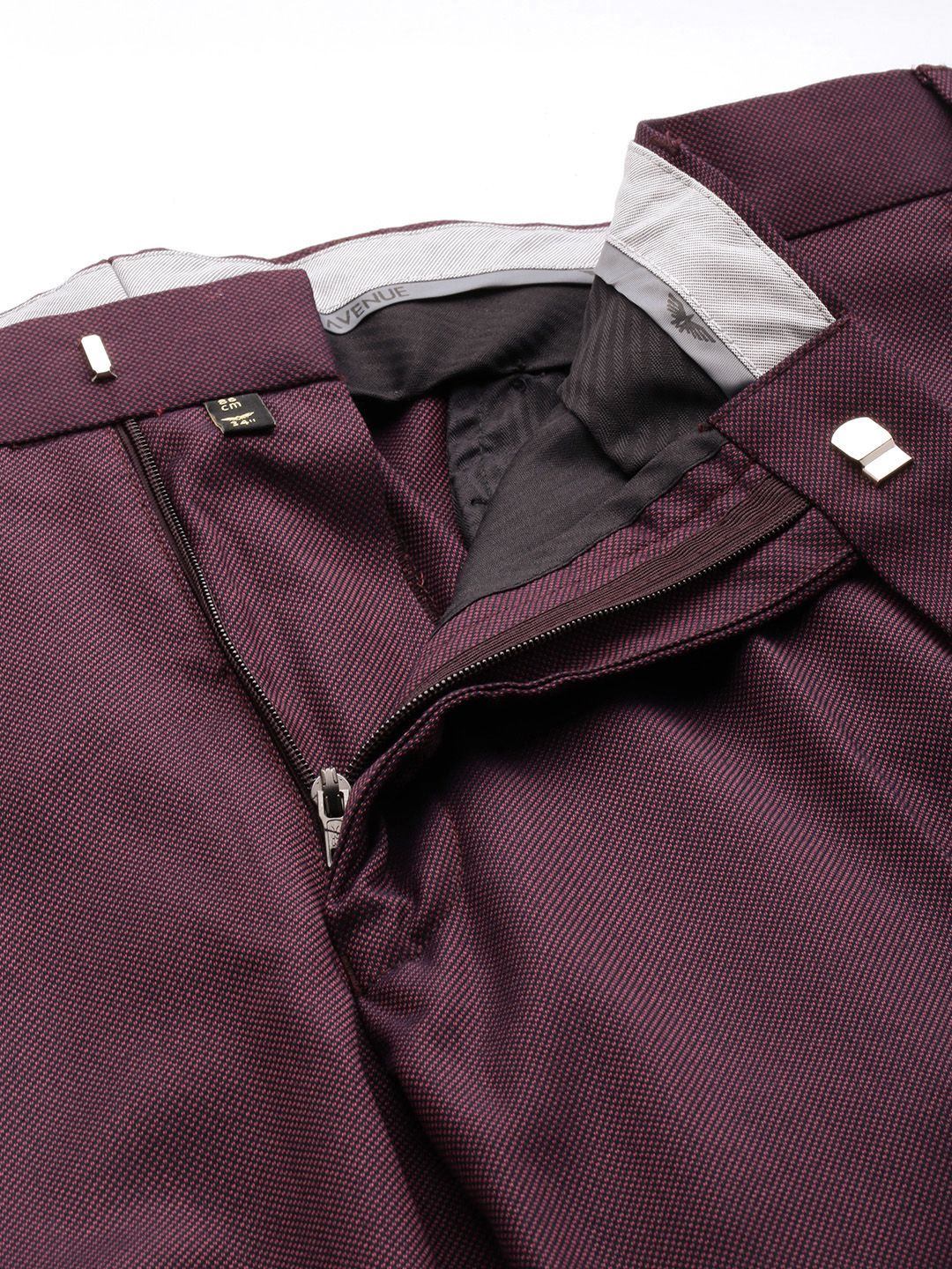Park Avenue Self Design Notched Lapel Single-Breasted 2 Piece Suits