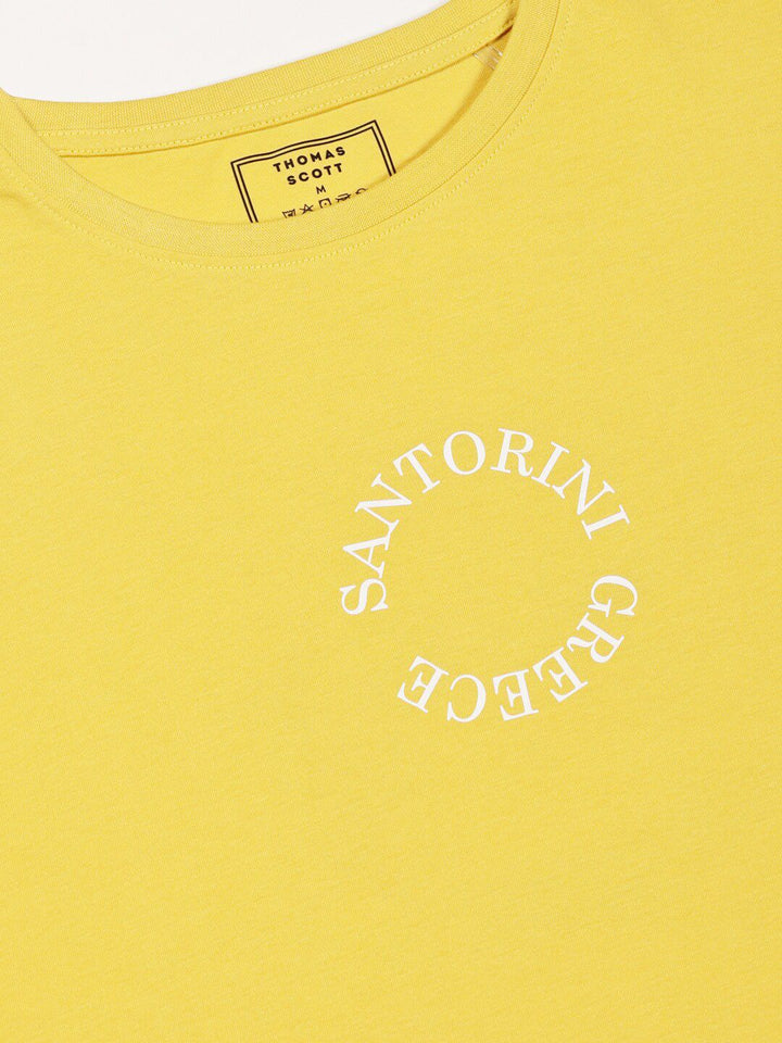 Thomas Scott Round Neck Printed Drop-Shoulder Sleeves Bio Finish T-shirt