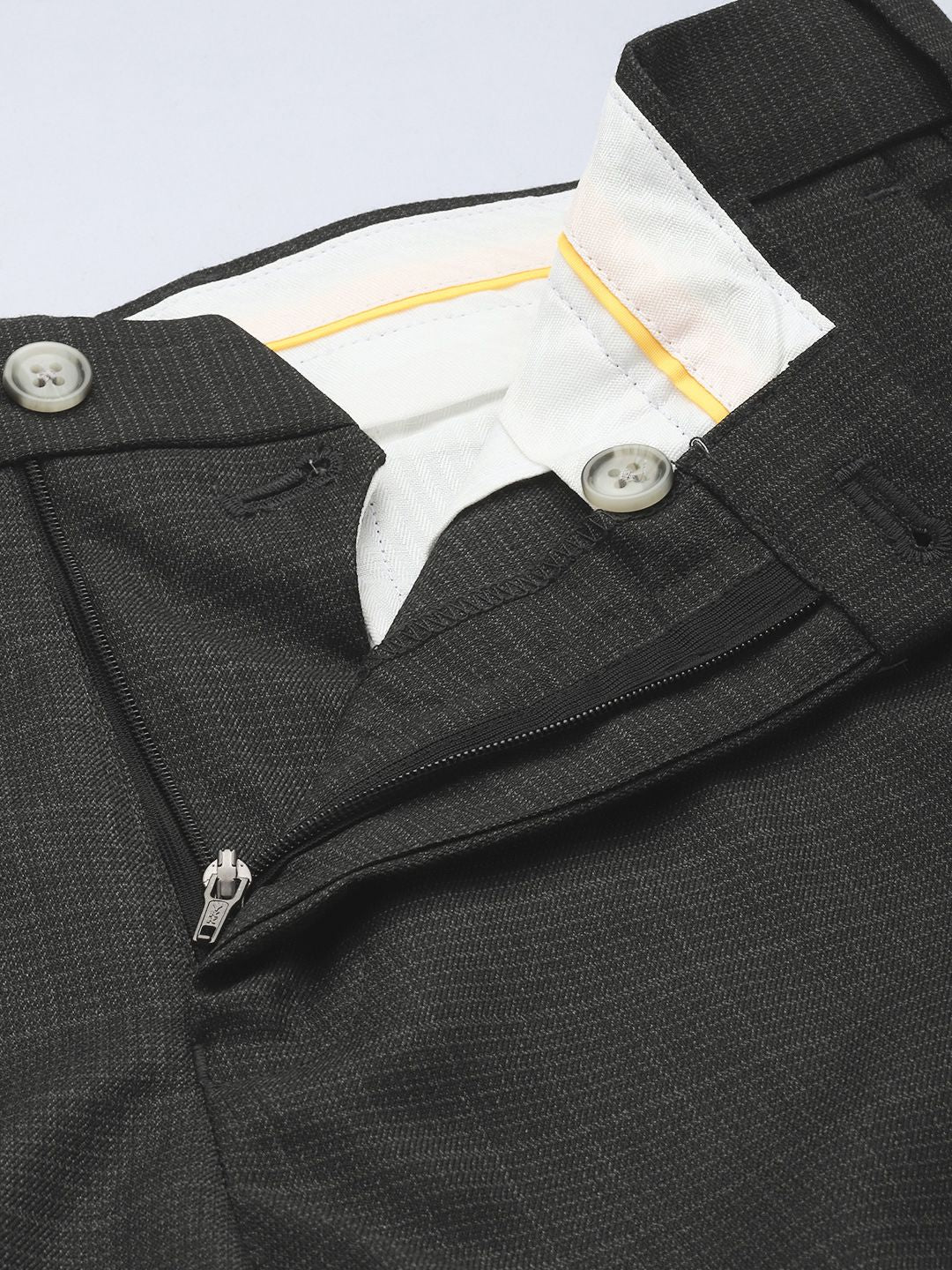 Raymond Men Checked Slim Fit Formal Trousers