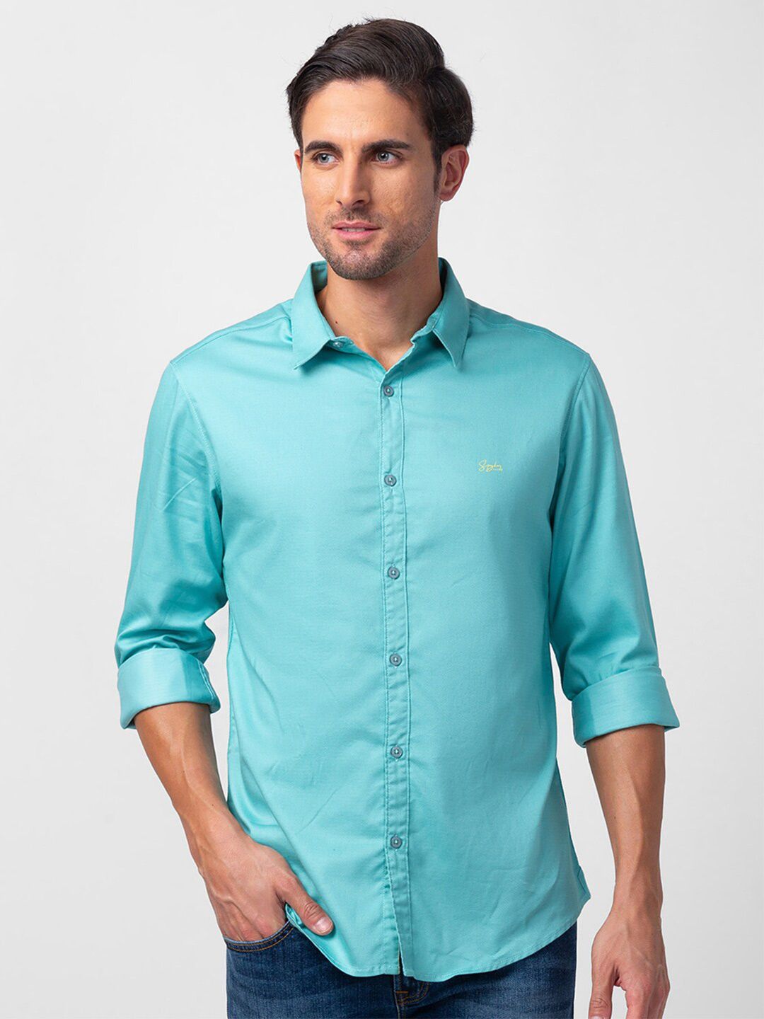 SPYKAR Men Solid Slim Fit Casual Shirt