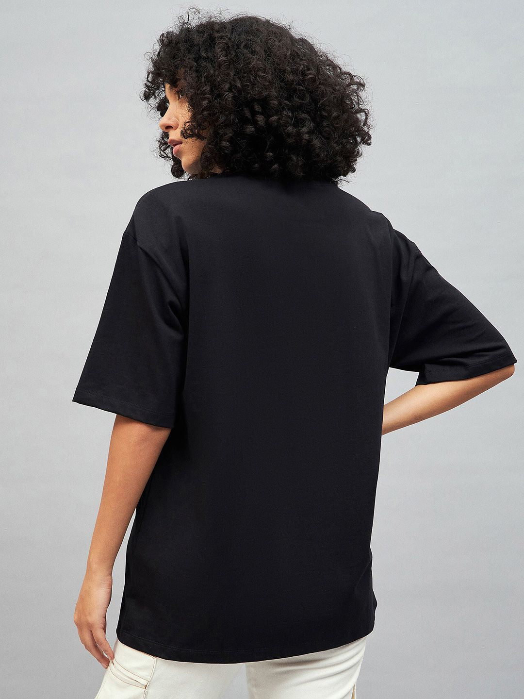 SASSAFRAS Retro Photographic Printed Drop-Shoulder Oversized Pure Cotton T-shirt