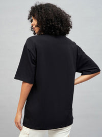 SASSAFRAS Retro Photographic Printed Drop-Shoulder Oversized Pure Cotton T-shirt