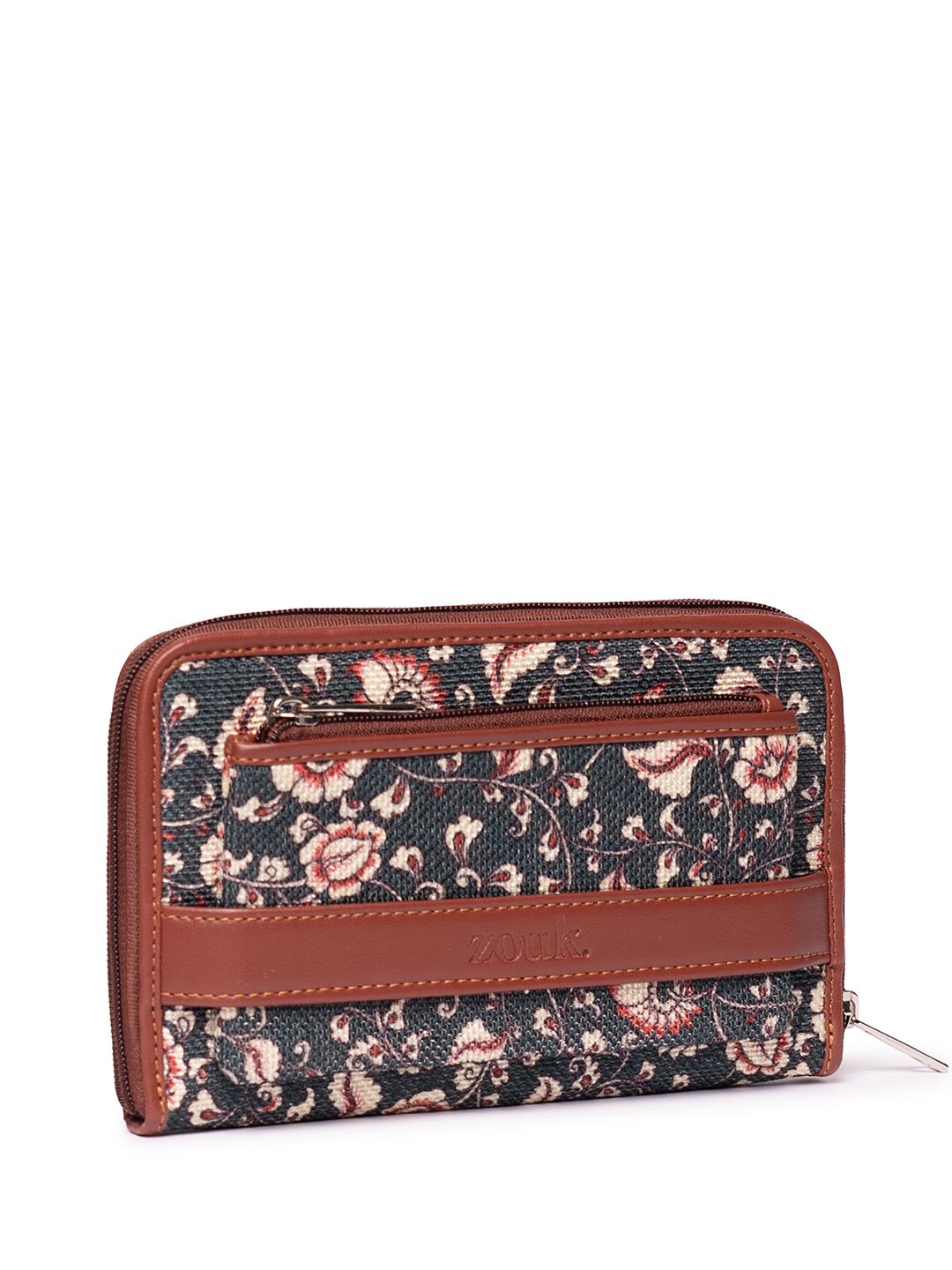 ZOUK Women Floral Printed Zip Around Wallet