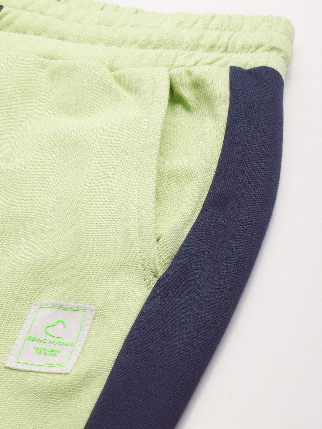 Being Human Men Knitted Striped Pure Cotton Joggers