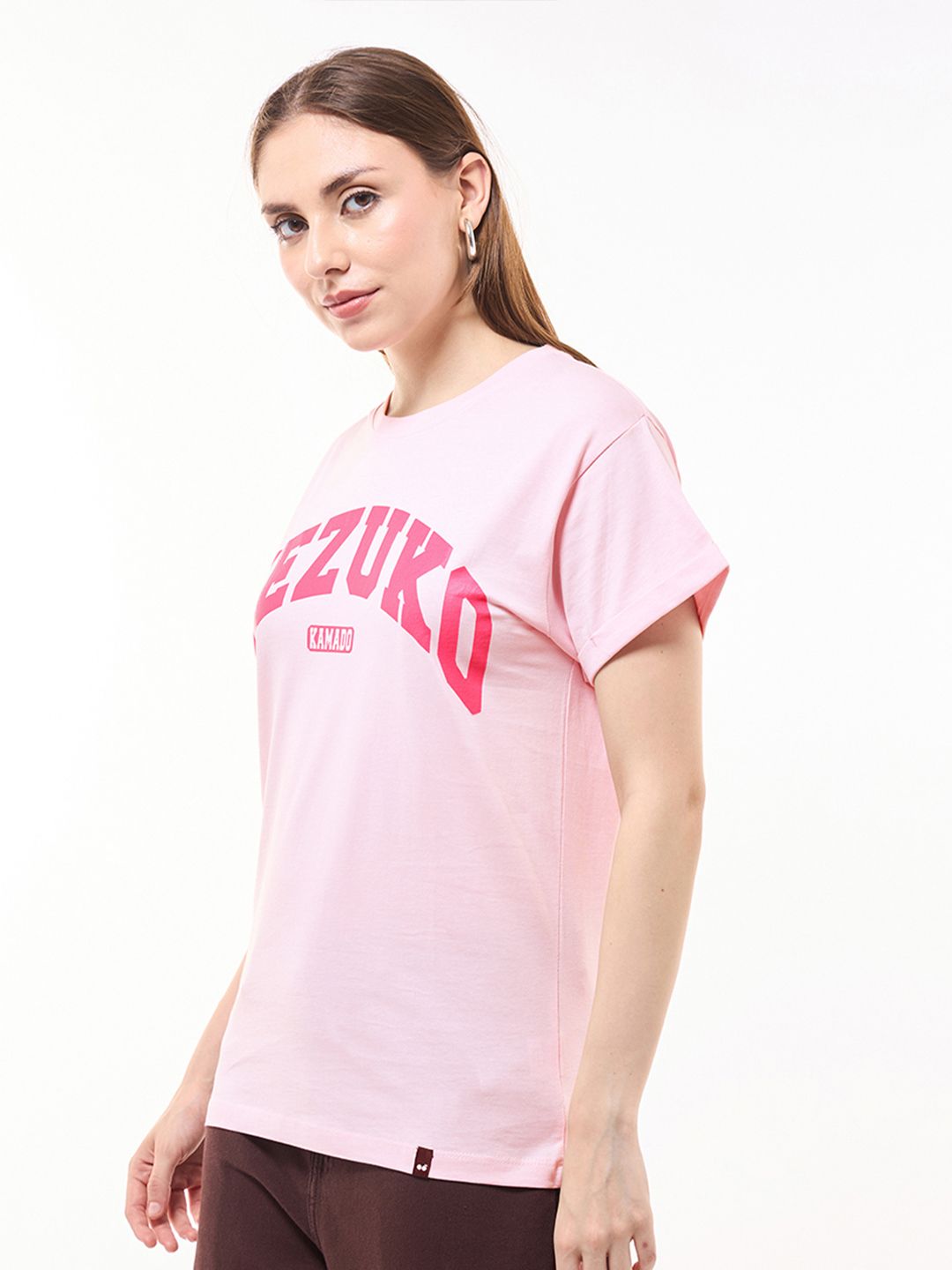 Bewakoof Women Typography Printed Round Neck Pure Cotton Relaxed Fit T-shirt