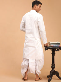 VASTRAMAY Mandarin Collar Regular Kurta with Dhoti Pants