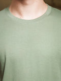 ADRO Round Neck Drop-Shoulder Sleeves Oversized Pure Cotton T-shirt
