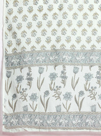 Anouk Floral Printed Pure Cotton Kurta with Trousers & With Dupatta
