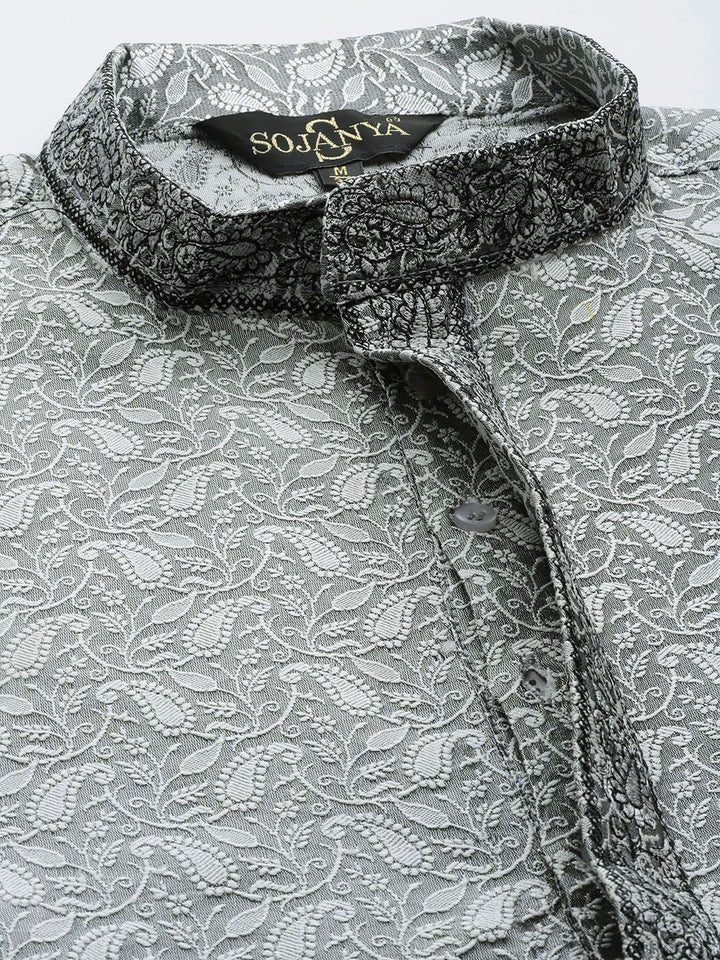 SOJANYA Paisley Silk Cotton Kurta