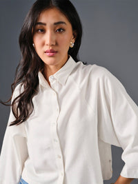 AND Flared Sleeve Shirt Style Top
