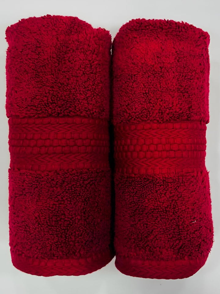 BOMBAY DYEING Mauve Pure Cotton 2 Pieces Pure Cotton 650 GSM Hand Towels