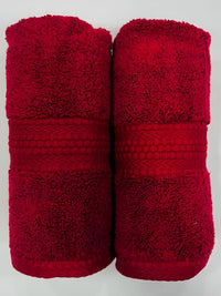 BOMBAY DYEING Mauve Pure Cotton 2 Pieces Pure Cotton 650 GSM Hand Towels