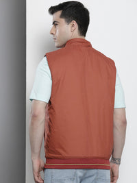 The Indian Garage Co Men Sleeveless Zip-Front Reversible Bomber Jacket