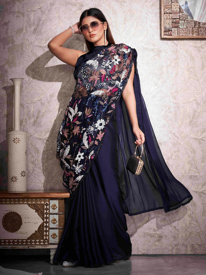 Tikhi Imli Embellished Sequinned Half and Half Saree