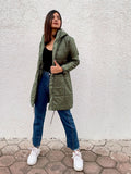 Tokyo Talkies Women Olive Green Solid Puffer Jacket
