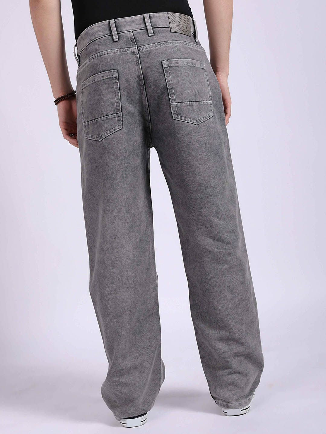 The Indian Garage Co Men Mid-Rise Loose Baggy Fit Stretchable Jeans