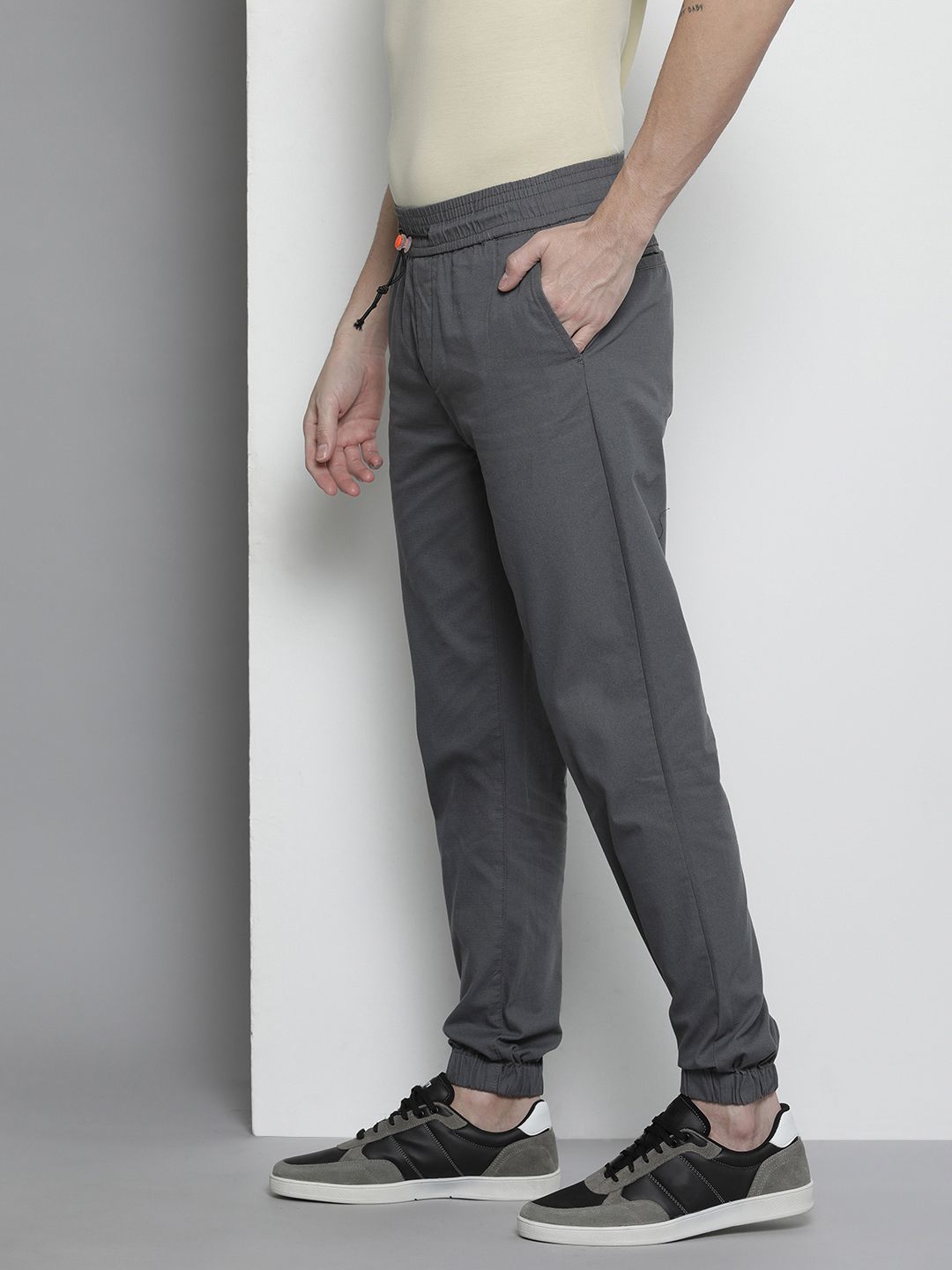 The Indian Garage Co Men Mid-Rise Slim Fit Joggers