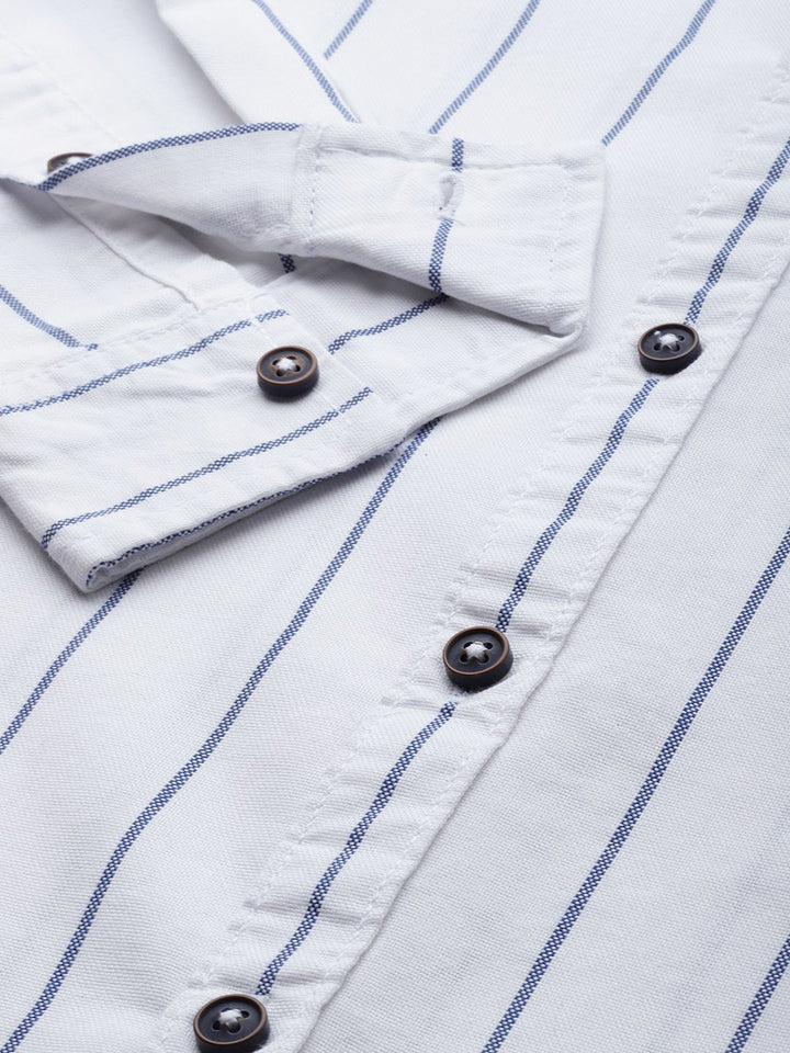 The Indian Garage Co Men Striped Cotton Casual Shirt