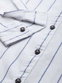 The Indian Garage Co Men Striped Cotton Casual Shirt