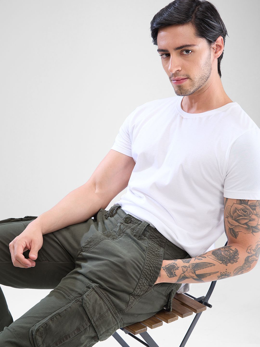 SPYKAR Men Mid Rise Cargo Trousers