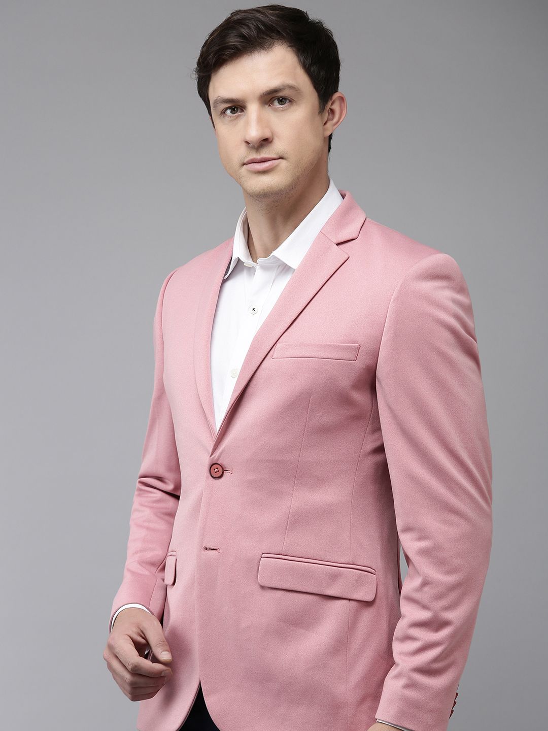 Park Avenue Self Design Single-Breasted Formal Blazers