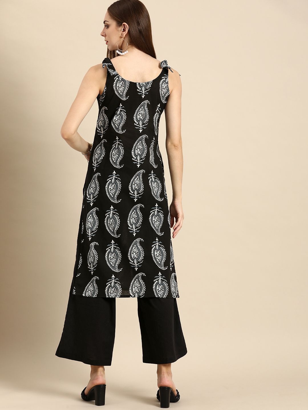 Anouk Women Pure Cotton Ethnic Motifs Printed Regular Kurta with Palazzos